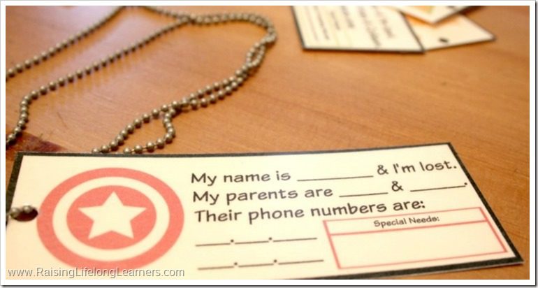DIY Child Identification Tags