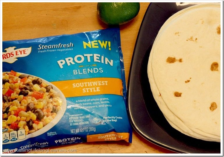 Protein Packed Quick and Easy Lunch Wraps with Birds Eye® Steamfresh® Veggies 