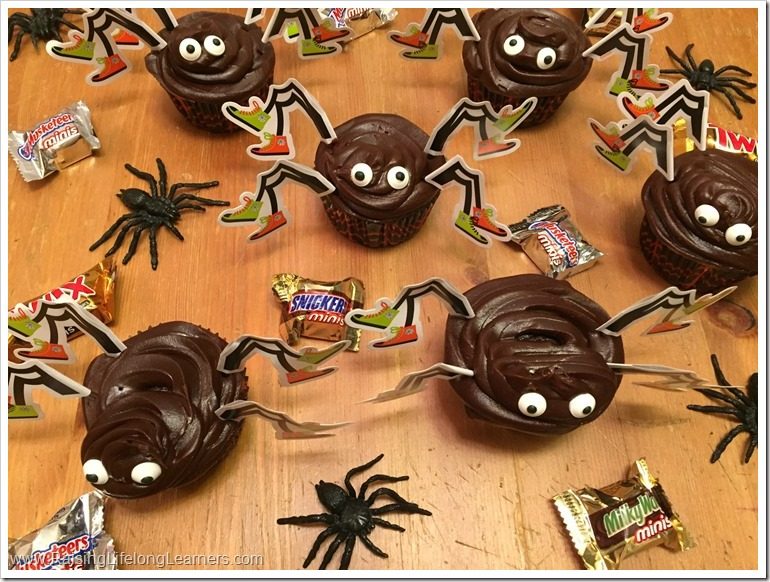 Spooky Spider Candy Stuffed Cupcakes Acts of Kindness 