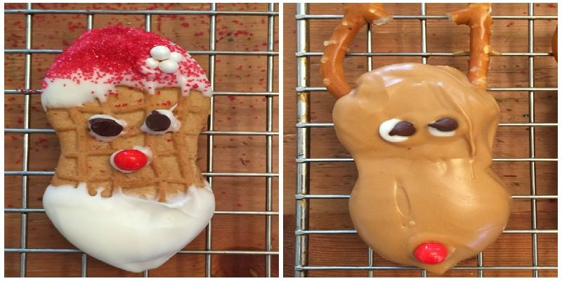 Easy Christmas Cookies | Nutter Butter Santas and Reindeer