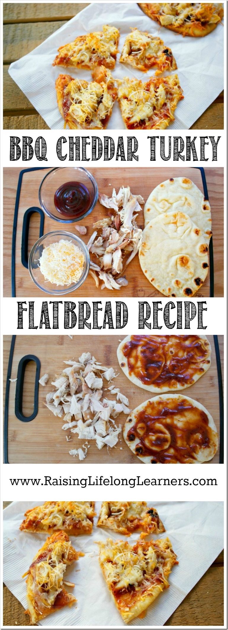 Easy BBQ Cheddar Turkey Flatbread Recipe