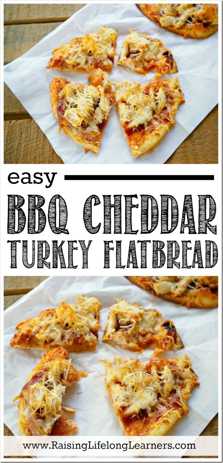 Easy BBQ Cheddar Turkey Flatbread Recipe