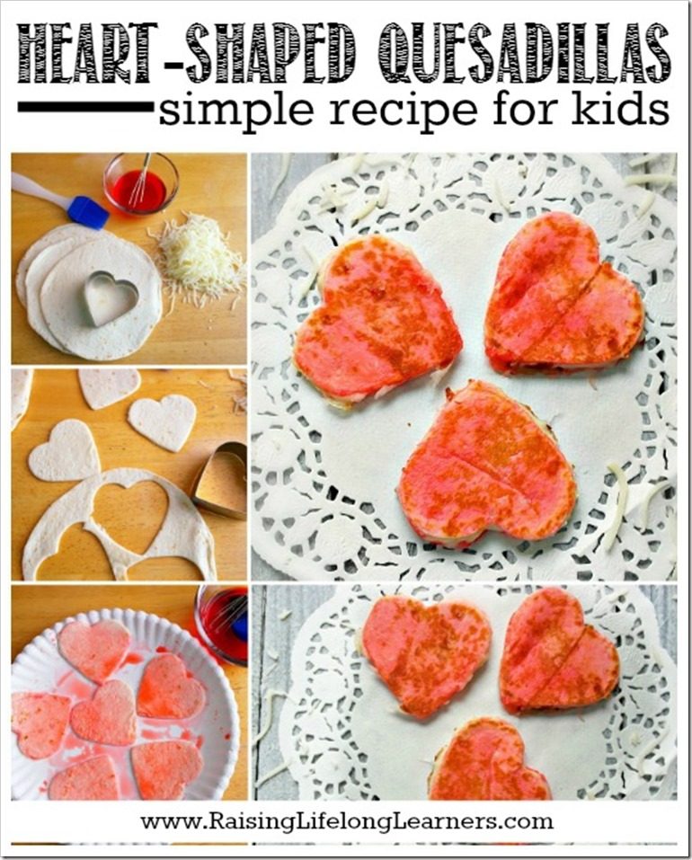 Heart-Shaped Quesadillas - Simple Recipes for Kids