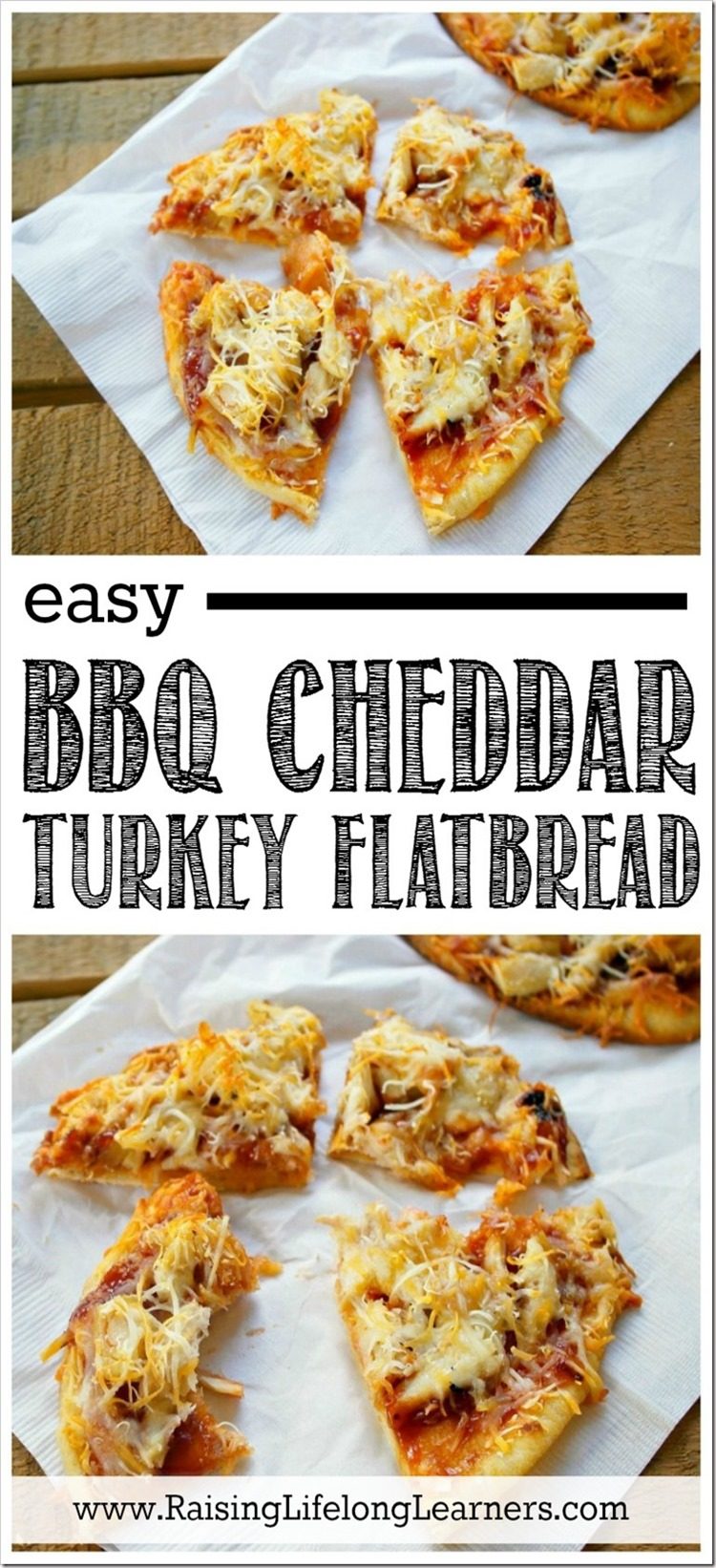 BBQ Cheddar Turkey Flatbread