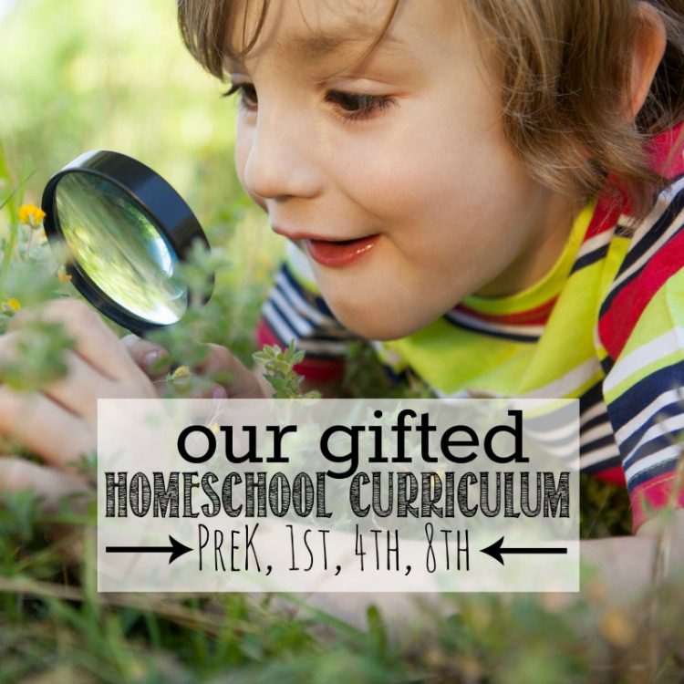 Our Gifted Homeschool Curriculum PreK 1st 4th 8th