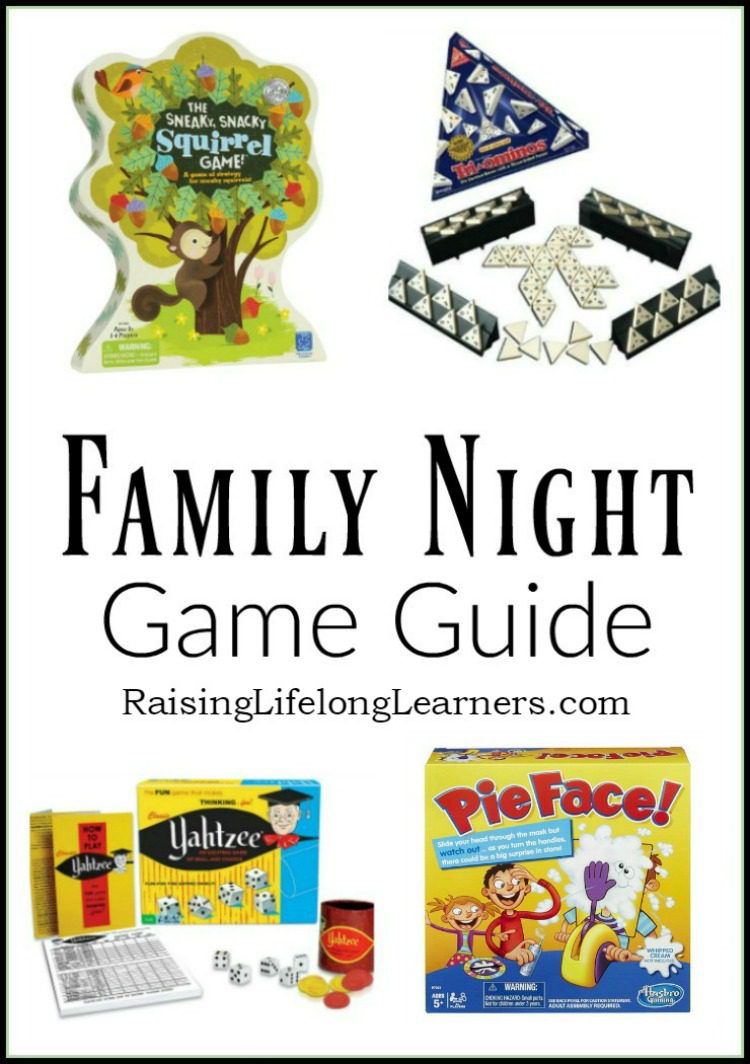 Everyone here looks forward to family night...Together time builds memories and strengthens family relationships. Check out these game night suggestions...