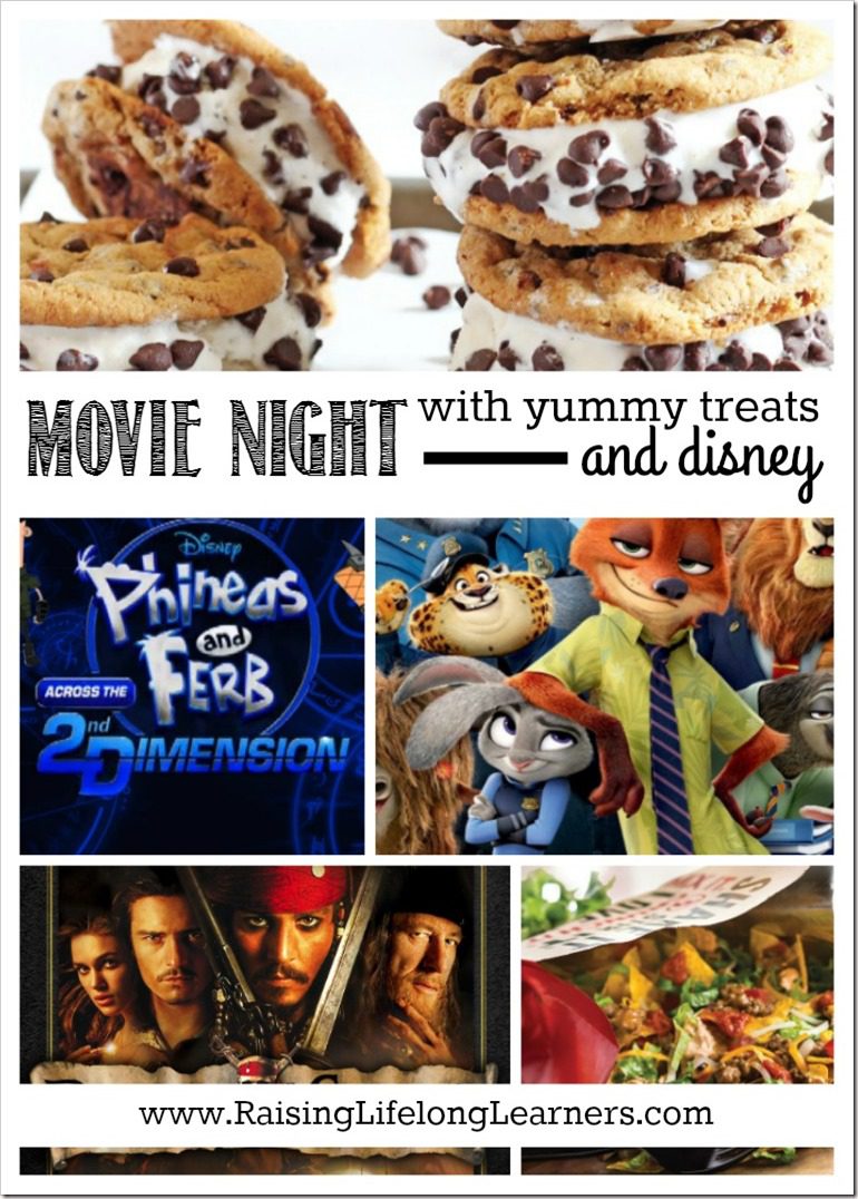 Movie Night with Yummy Treats and Disney