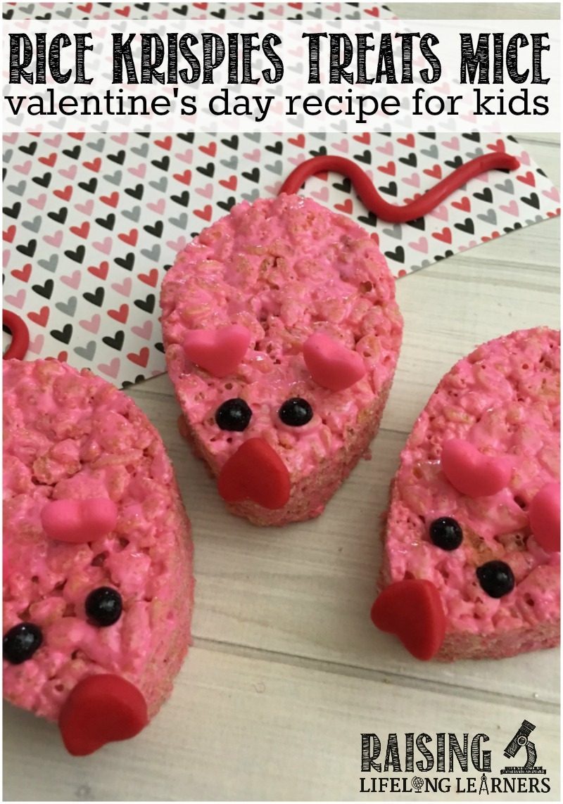 Rice Krispies Treats Mice-These Valentine's Day Rice Krispies Treats Mice will make your littlest valentines smile. Whip up a batch -- they're easy!