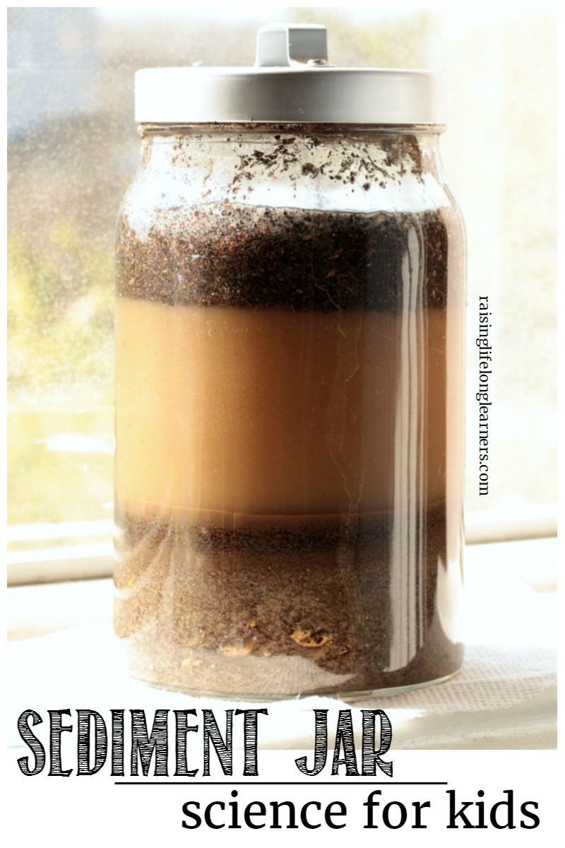 soil layers in a jar