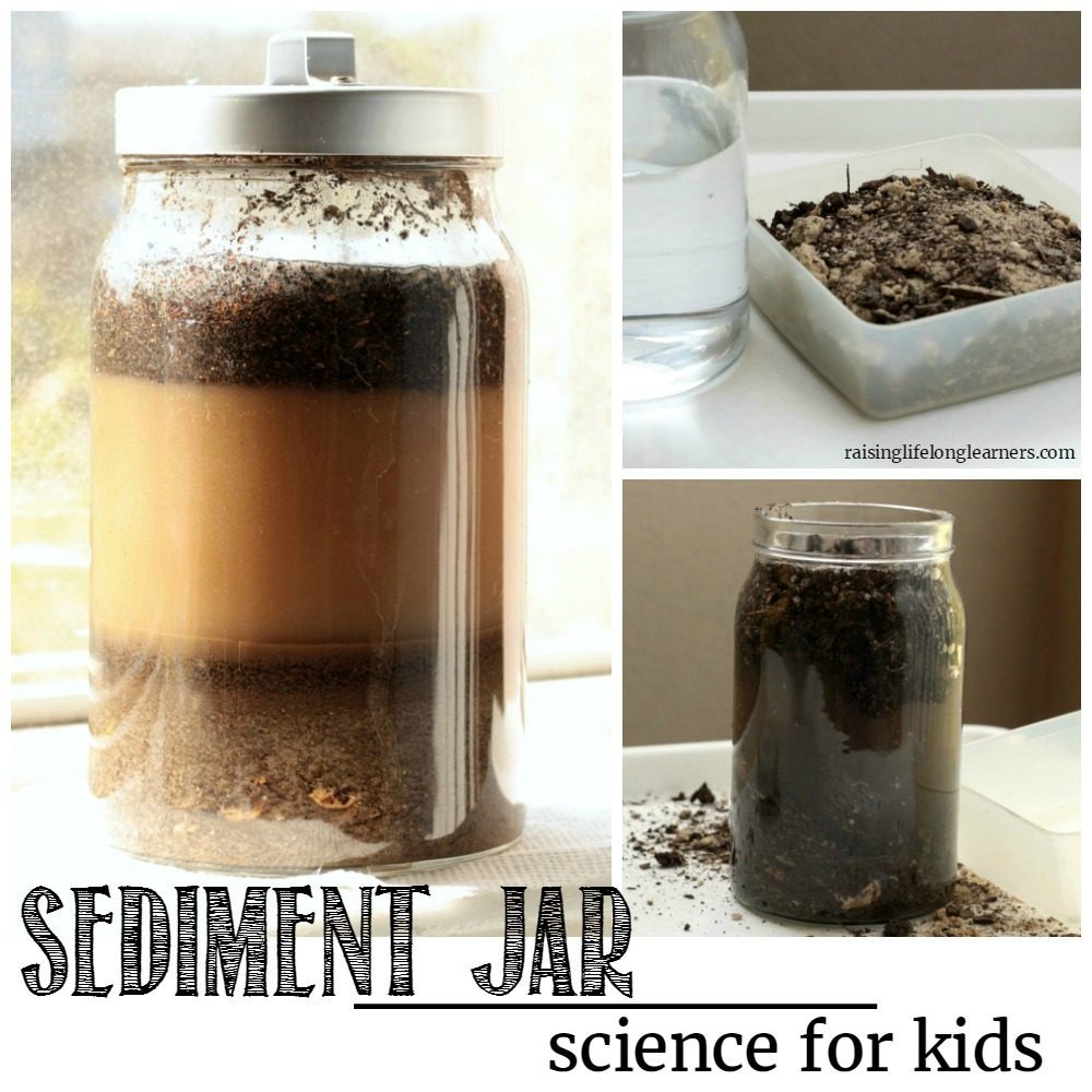 soil layers in a jar