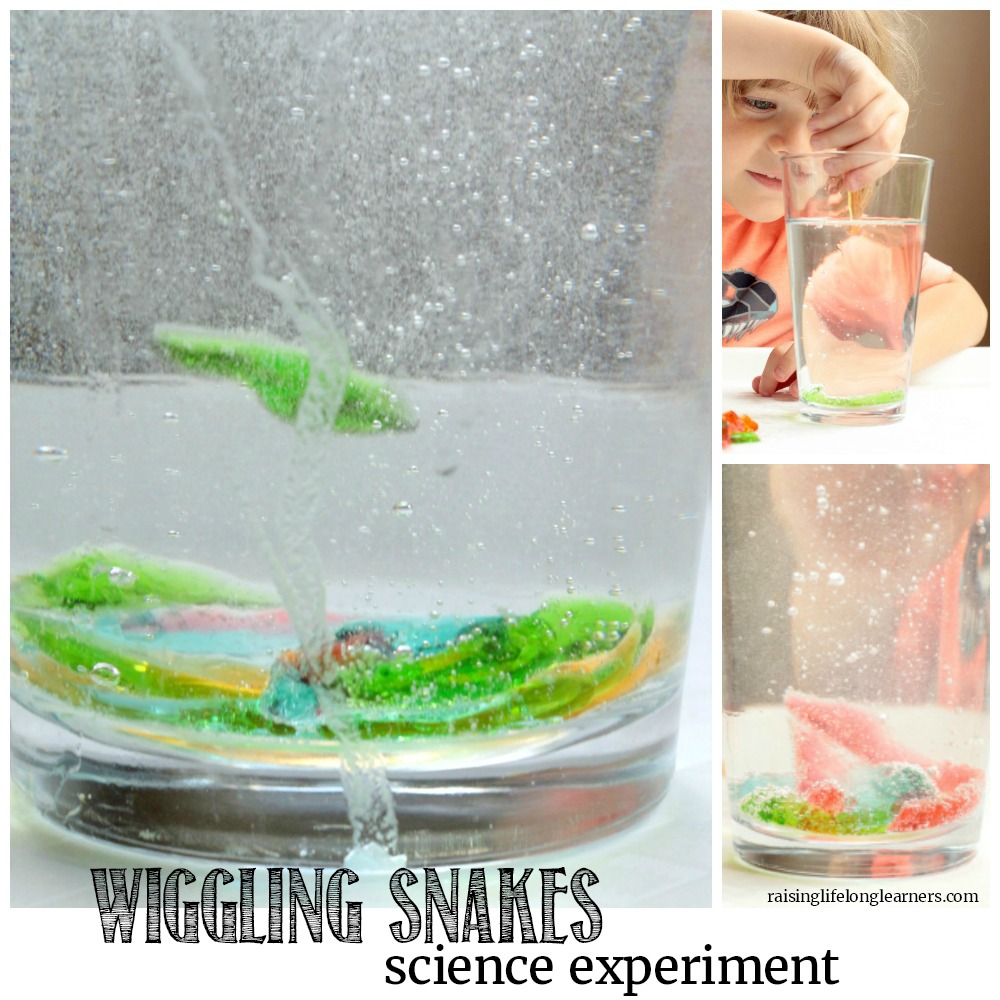 Kids will love this delightfully creepy wiggling snakes science experiment. Learn about the reaction of vinegar and baking soda by making snakes wiggle!