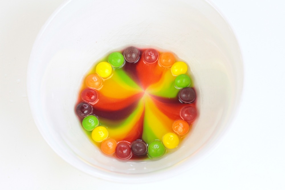 rainbow experiment with skittles