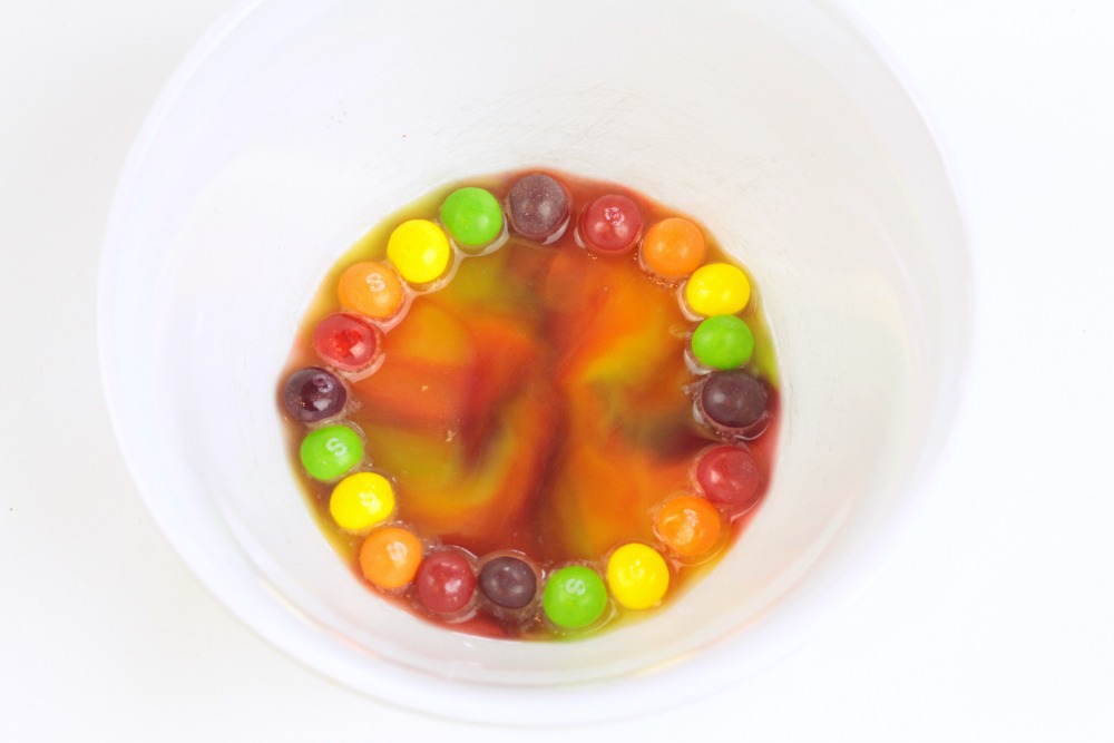 rainbow experiment with skittles