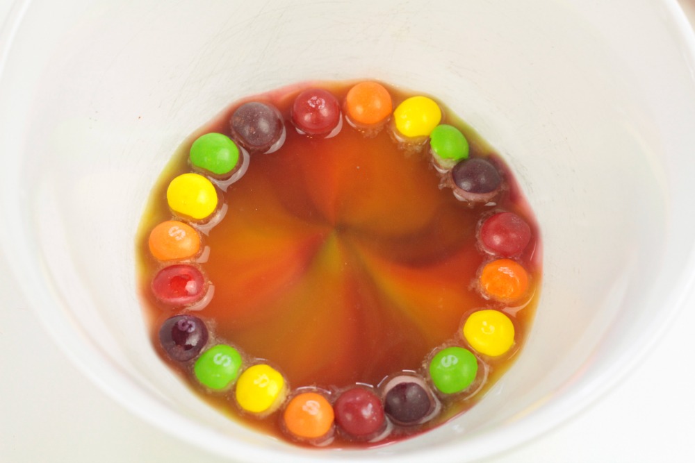 rainbow experiment with skittles