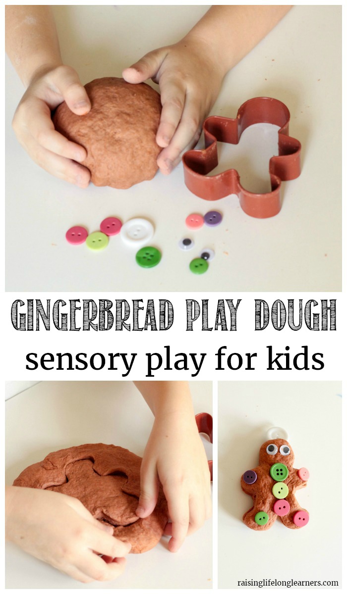 Gingerbread play dough is a fun sensory activity that mixes science and Christmas in a way kids will love! Perfect for Christmas!