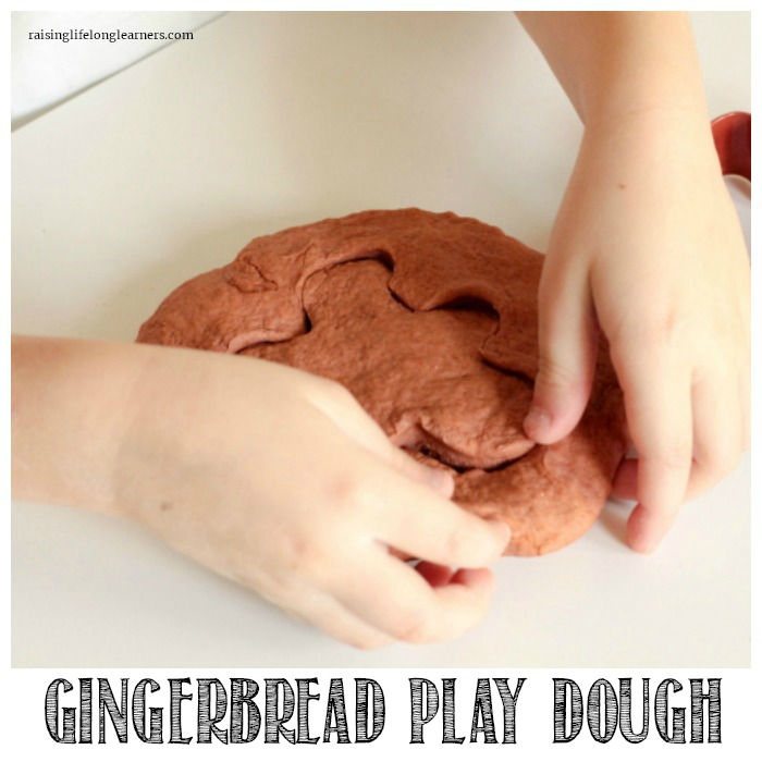 Gingerbread play dough is a fun sensory activity that mixes science and Christmas in a way kids will love! Perfect for Christmas!