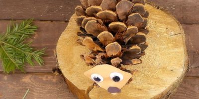 Super Cute Pinecone Hedgehog Craft for Kids