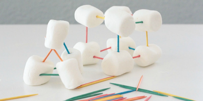 Marshmallow Shape Towers STEM Challenge