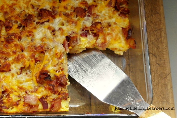 Deep Dish Bacon and Cheese Breakfast Pizza 