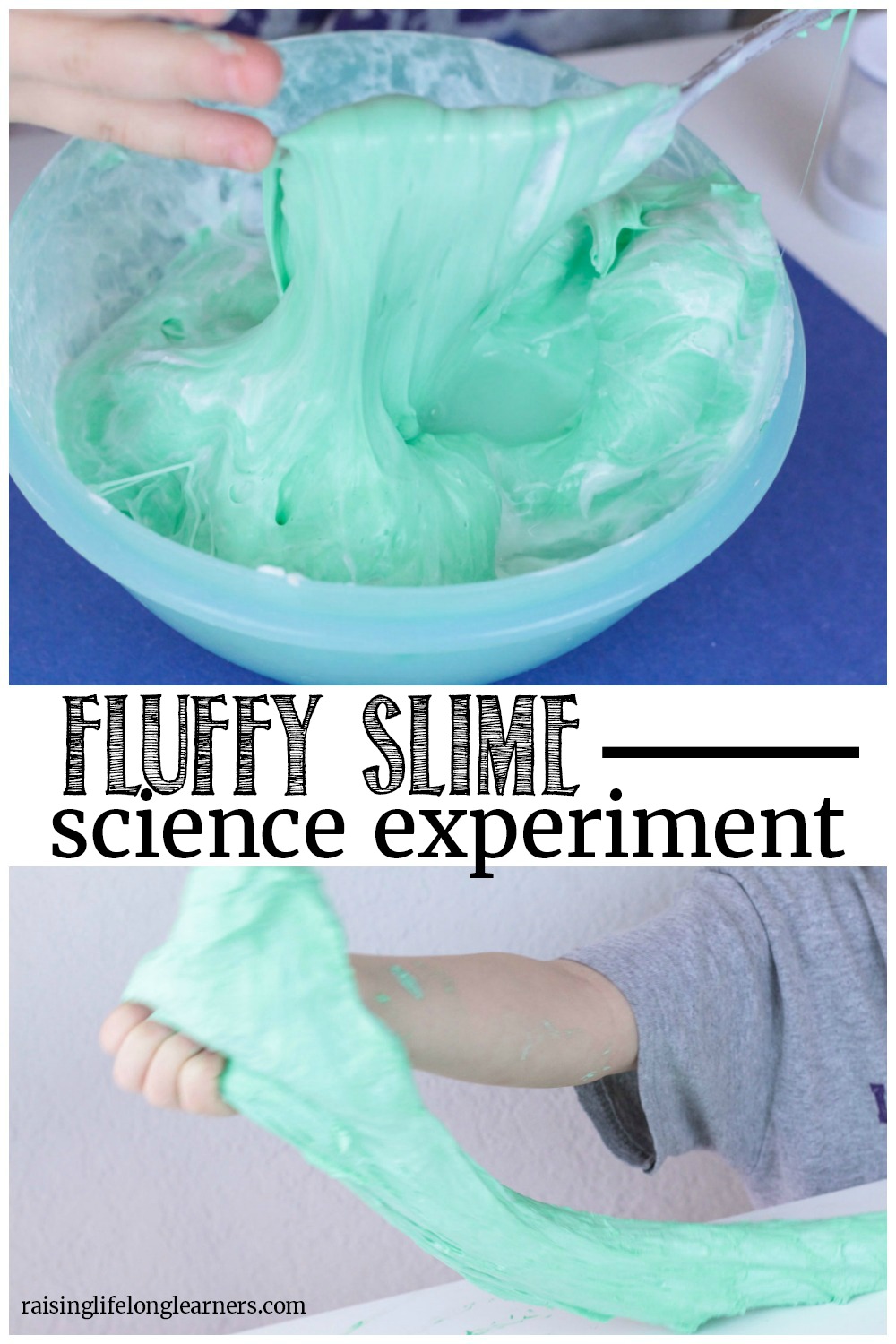 DIY Fluffy Slime Recipe (Non-Toxic!) - Hi Sugarplum!