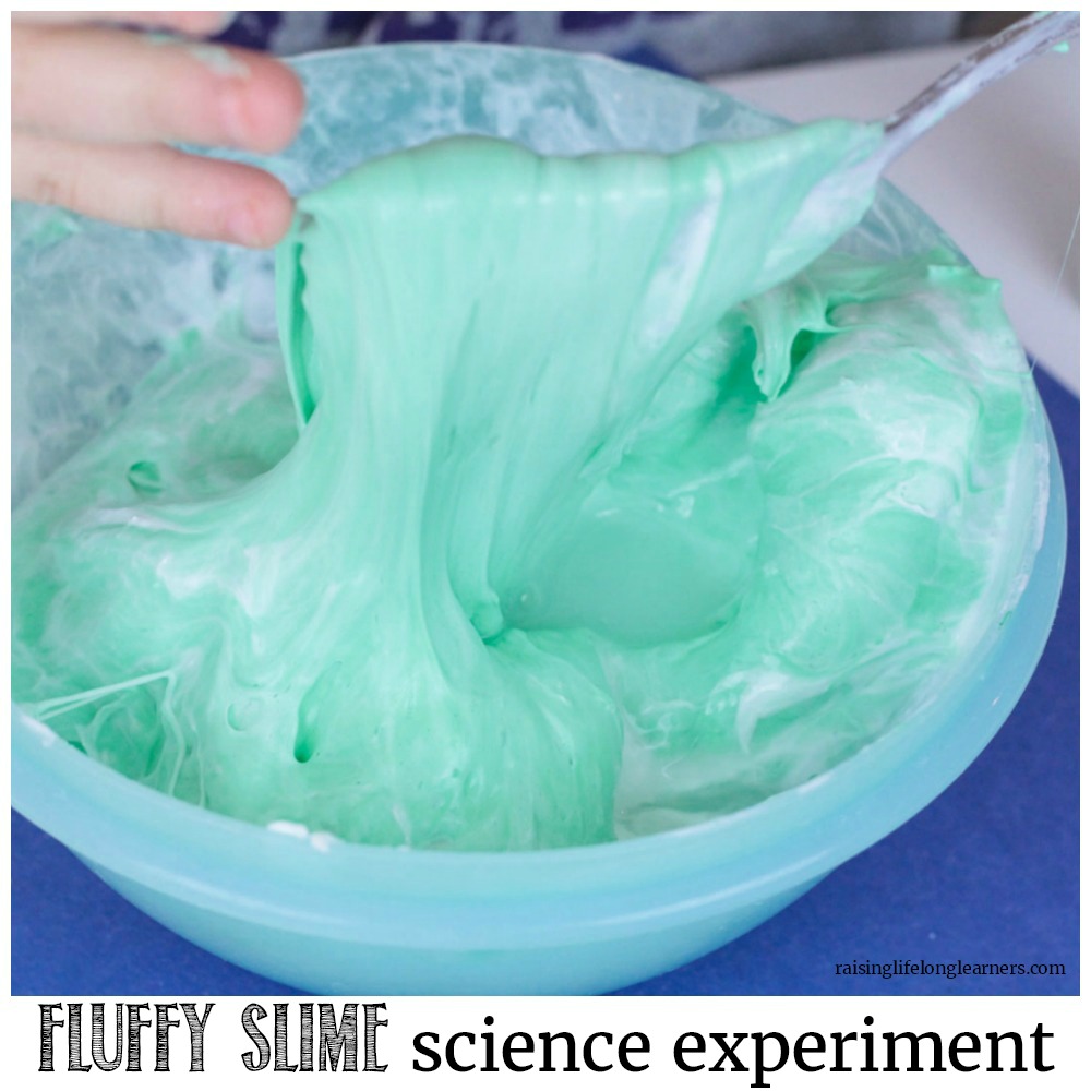 Learn about chemical reactions and polymer chains in this fun activity making perfect fluffy slime! Kids will love this hands-on science activity. 