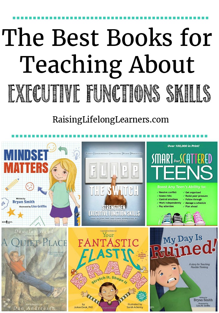 Watching your child struggle with executive function skills is tough. We want to find a way to mitigate their struggle -- these books can help. ~ Raising Lifelong Learners #books #goodbooks #executivefunction #ADHD #specialneeds